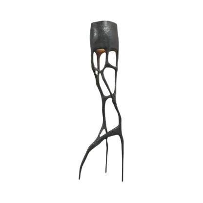 Retro Sculpted Metal Floor Lamp