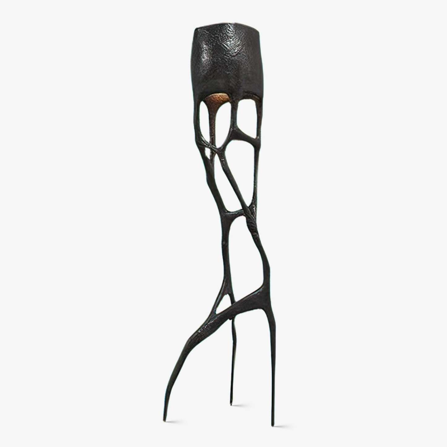 Retro Sculpted Metal Floor Lamp