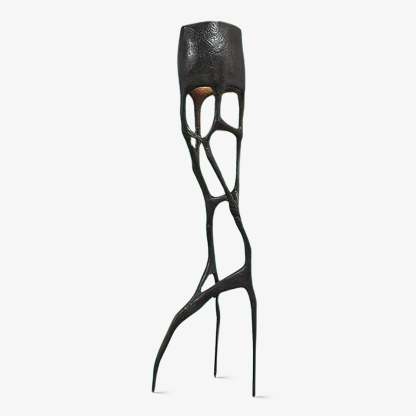 Retro Sculpted Metal Floor Lamp