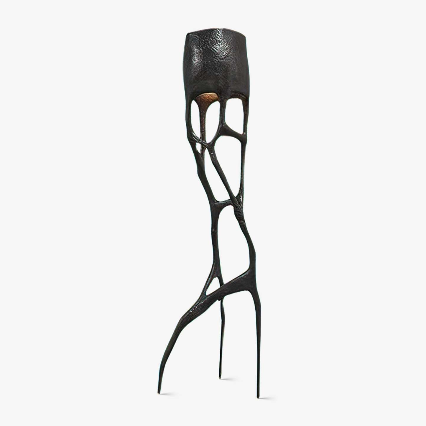 Retro Sculpted Metal Floor Lamp