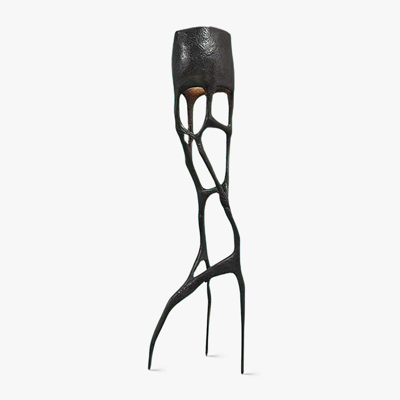 Retro Sculpted Metal Floor Lamp