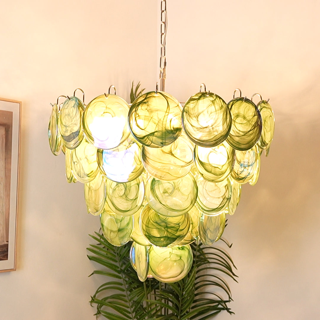 Verona Murano Glass Disc Chandelier