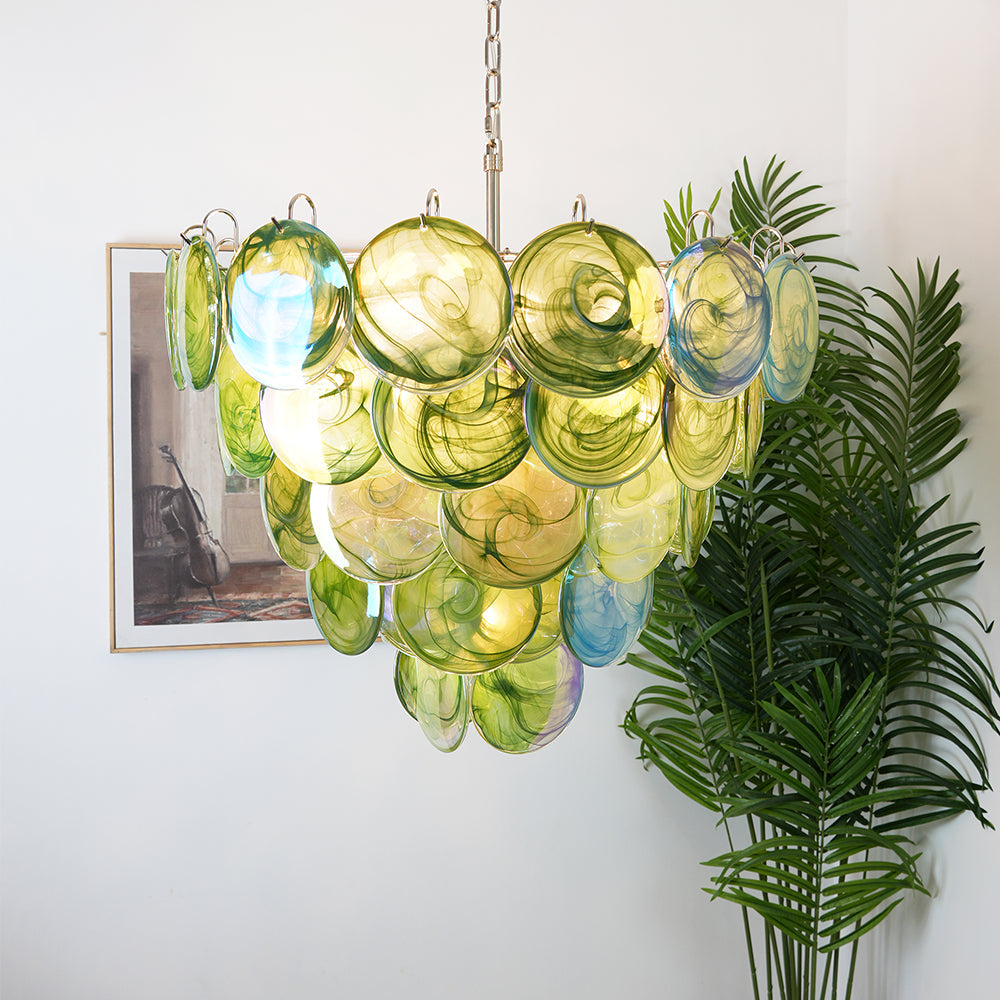 Verona Murano Glass Disc Chandelier