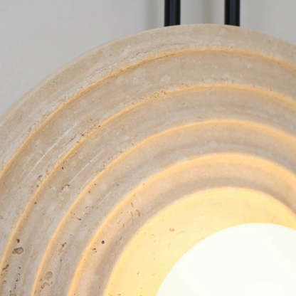 Dune Layered Travertine Wood Wall Light Beige