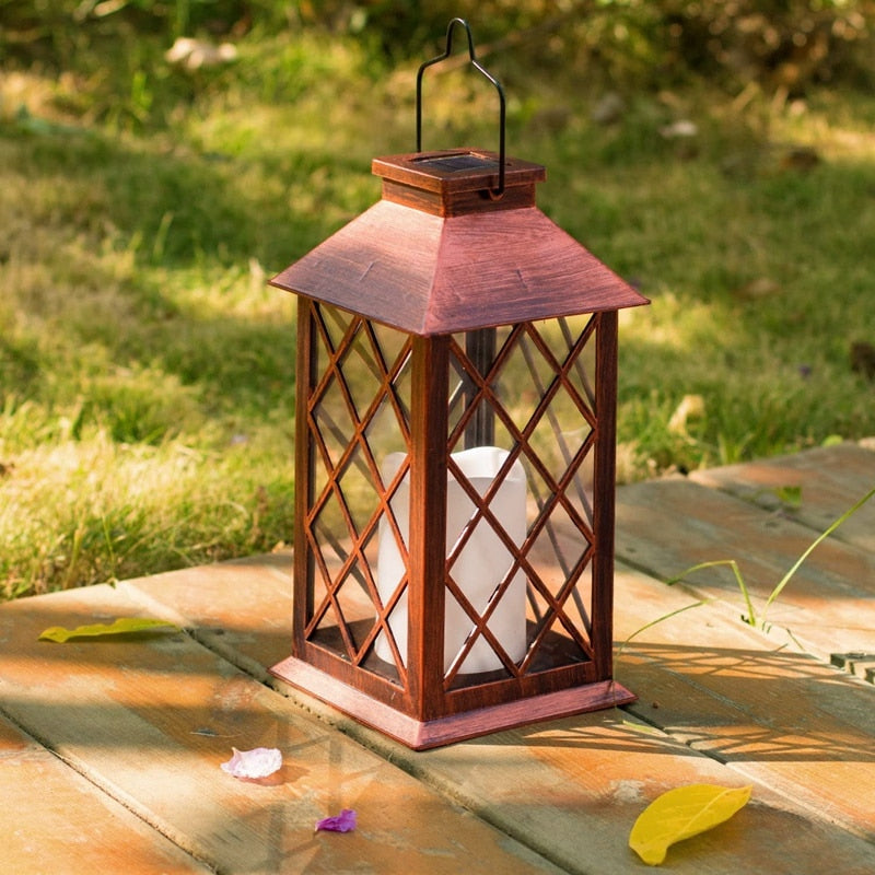 Orr LED Linterna Sin Llama Vela Aplique Exterior Solar