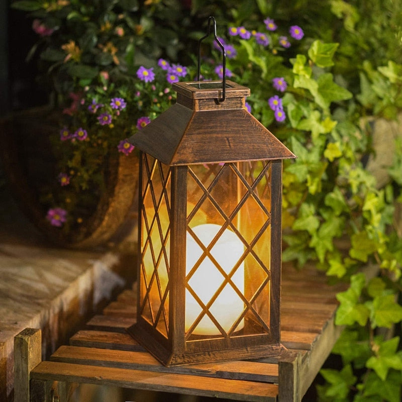 Orr LED Linterna Sin Llama Vela Aplique Exterior Solar