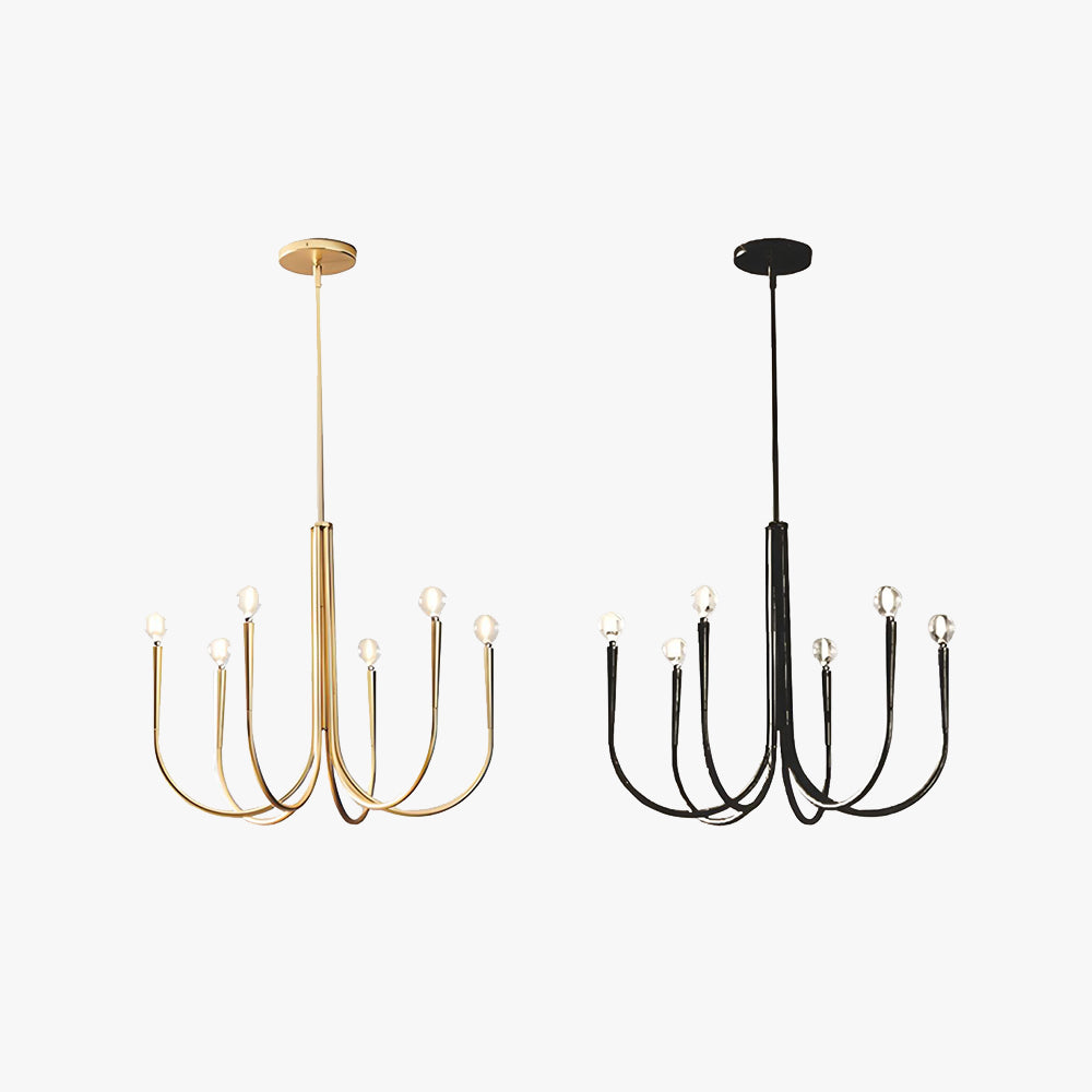 Hailie Moderner, minimalistischer KronleuchterEsszimmer, Schwarz/Gold