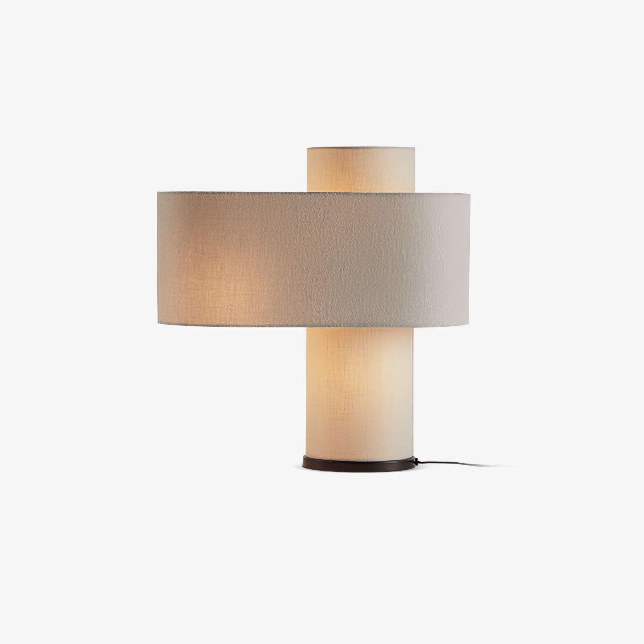 Hakka Fabric Beige Table Lamp