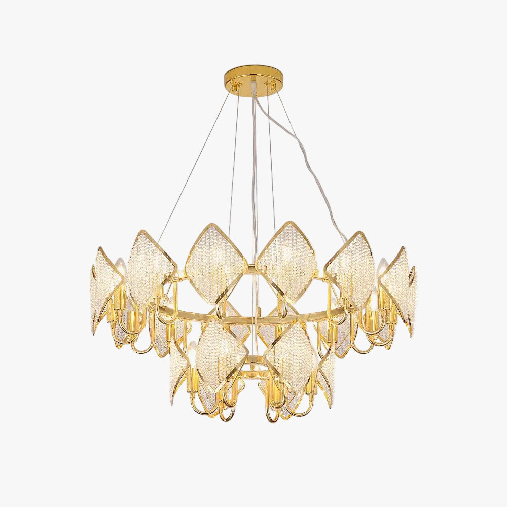 Muse Crystal Leaf Chandelier