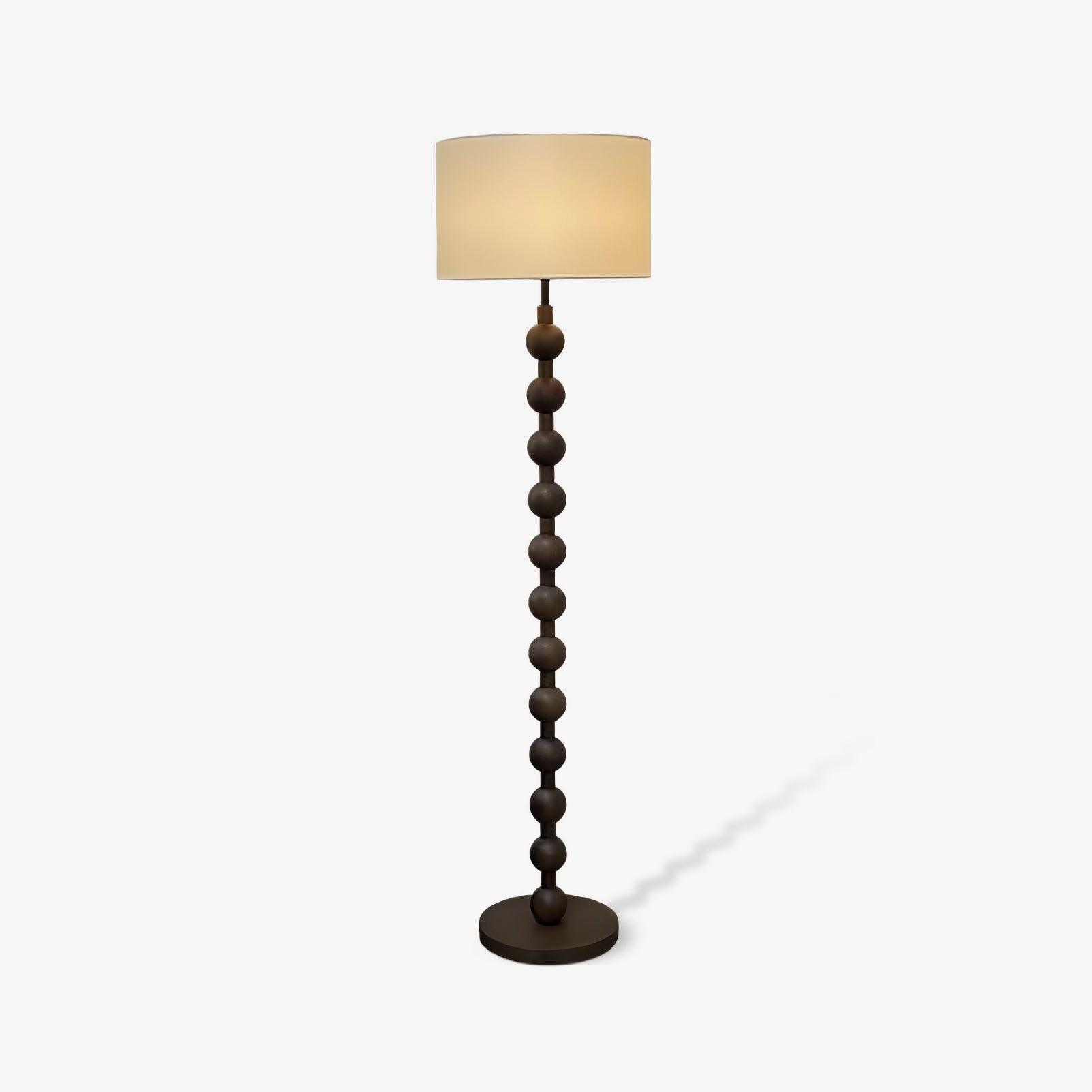 Hakka Barbell Wood Floor Lamp