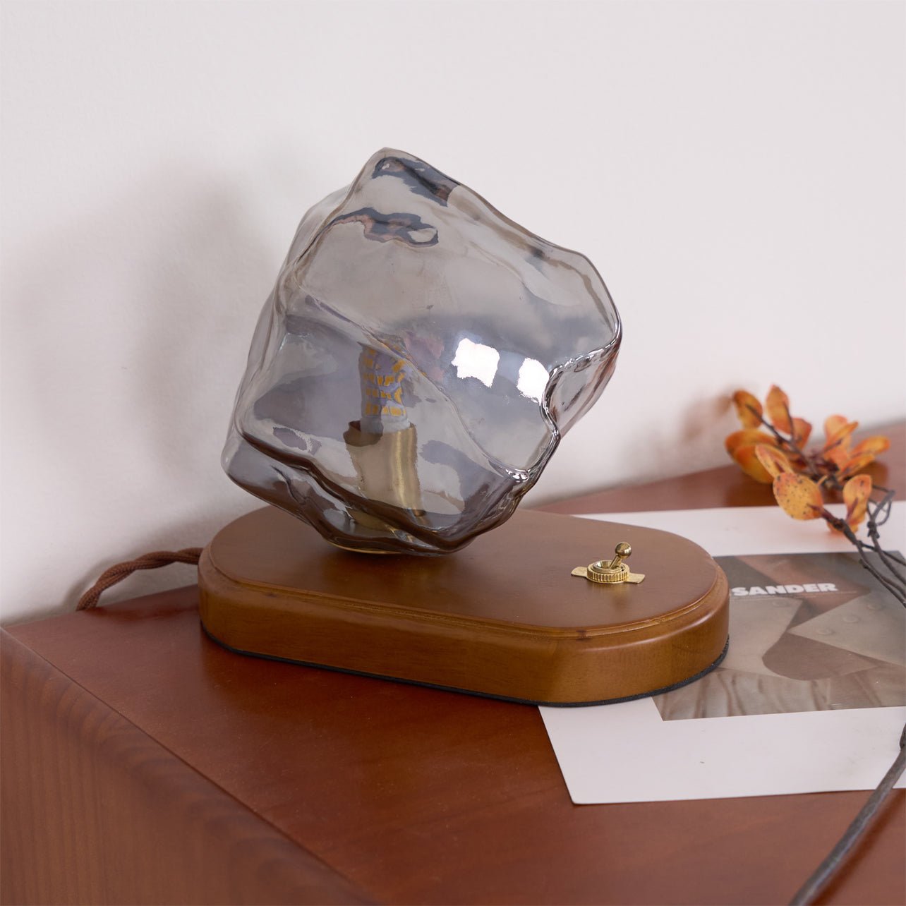 Verona Ice Stone Glass Table Lamp