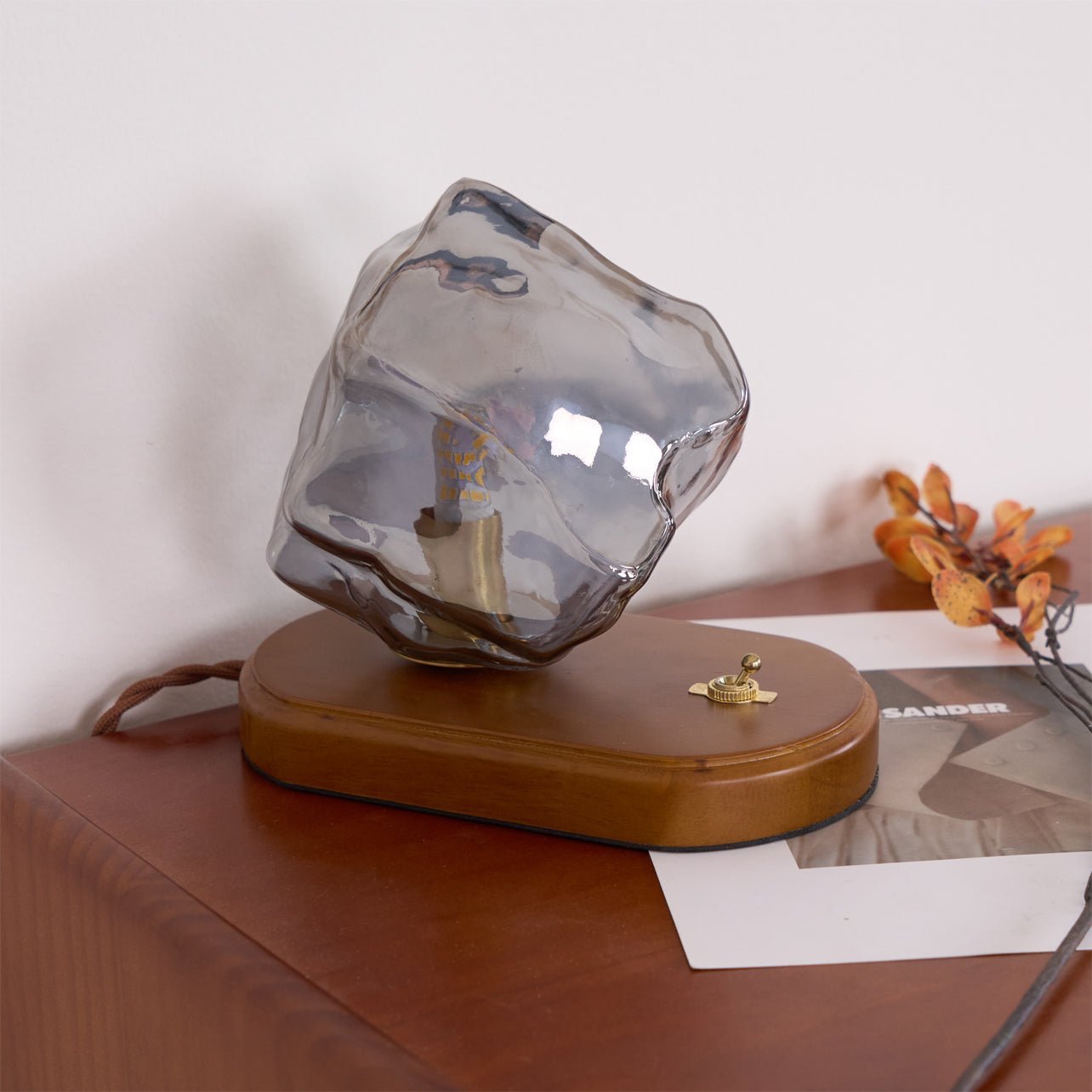 Verona Ice Stone Glass Table Lamp