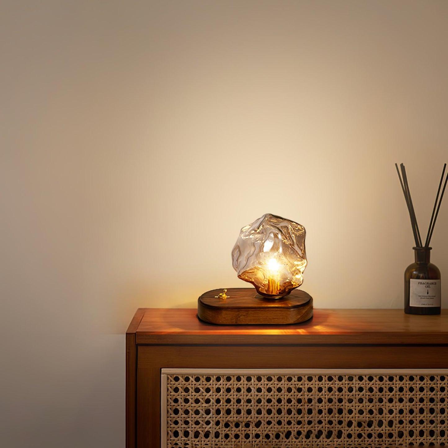 Verona Ice Stone Glass Table Lamp
