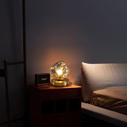 Verona Ice Stone Glass Table Lamp
