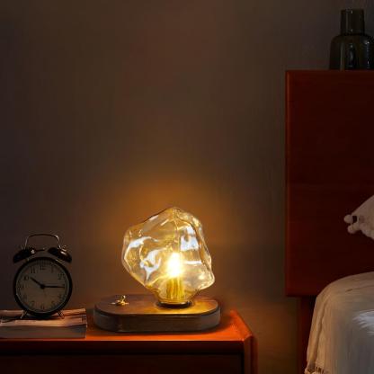 Verona Ice Stone Glass Table Lamp