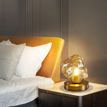 Verona Ice Stone Glass Table Lamp