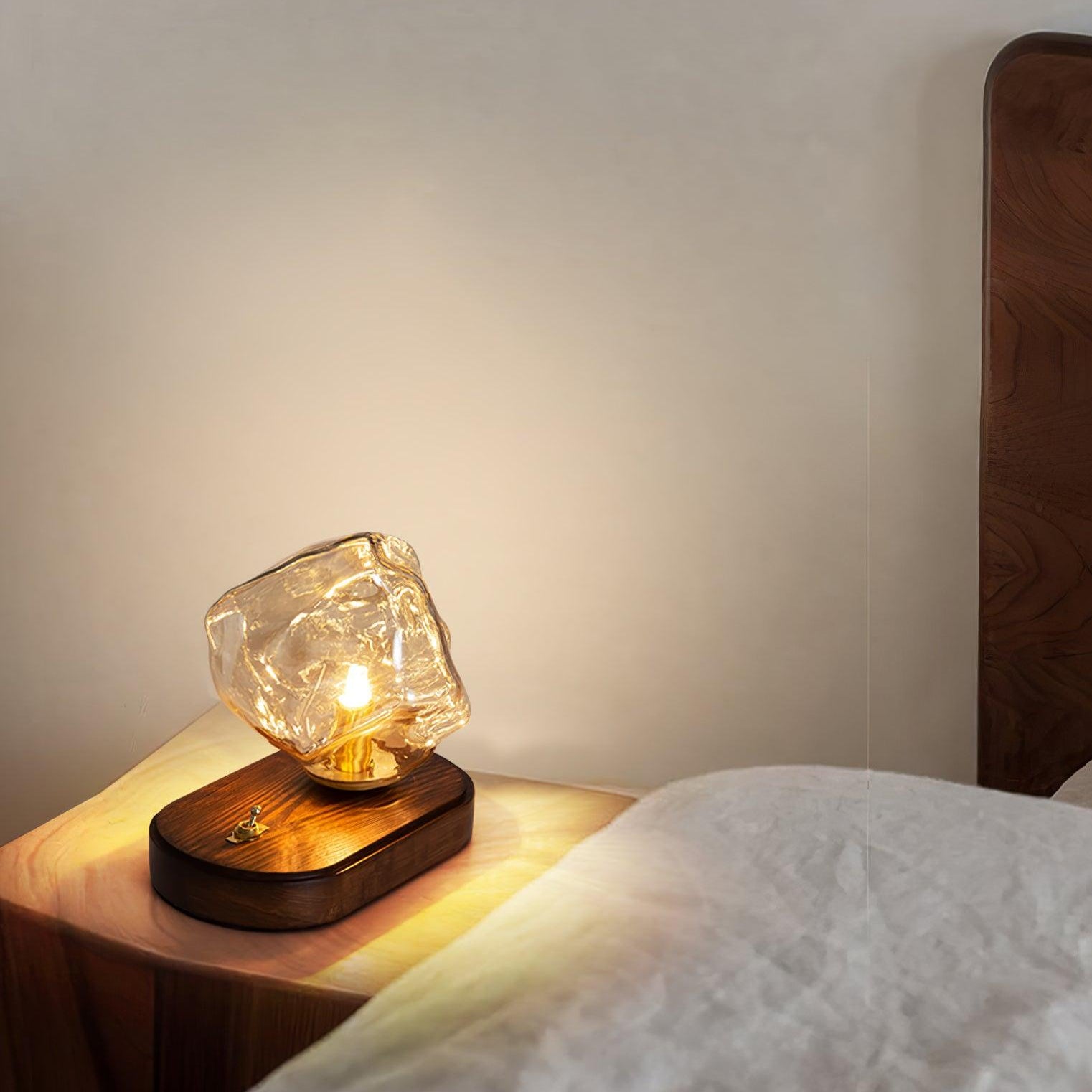 Verona Ice Stone Glass Table Lamp