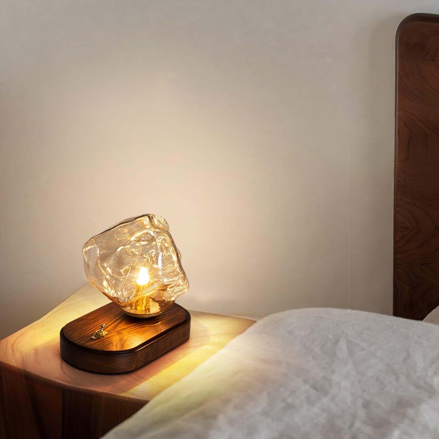 Verona Ice Stone Glass Table Lamp