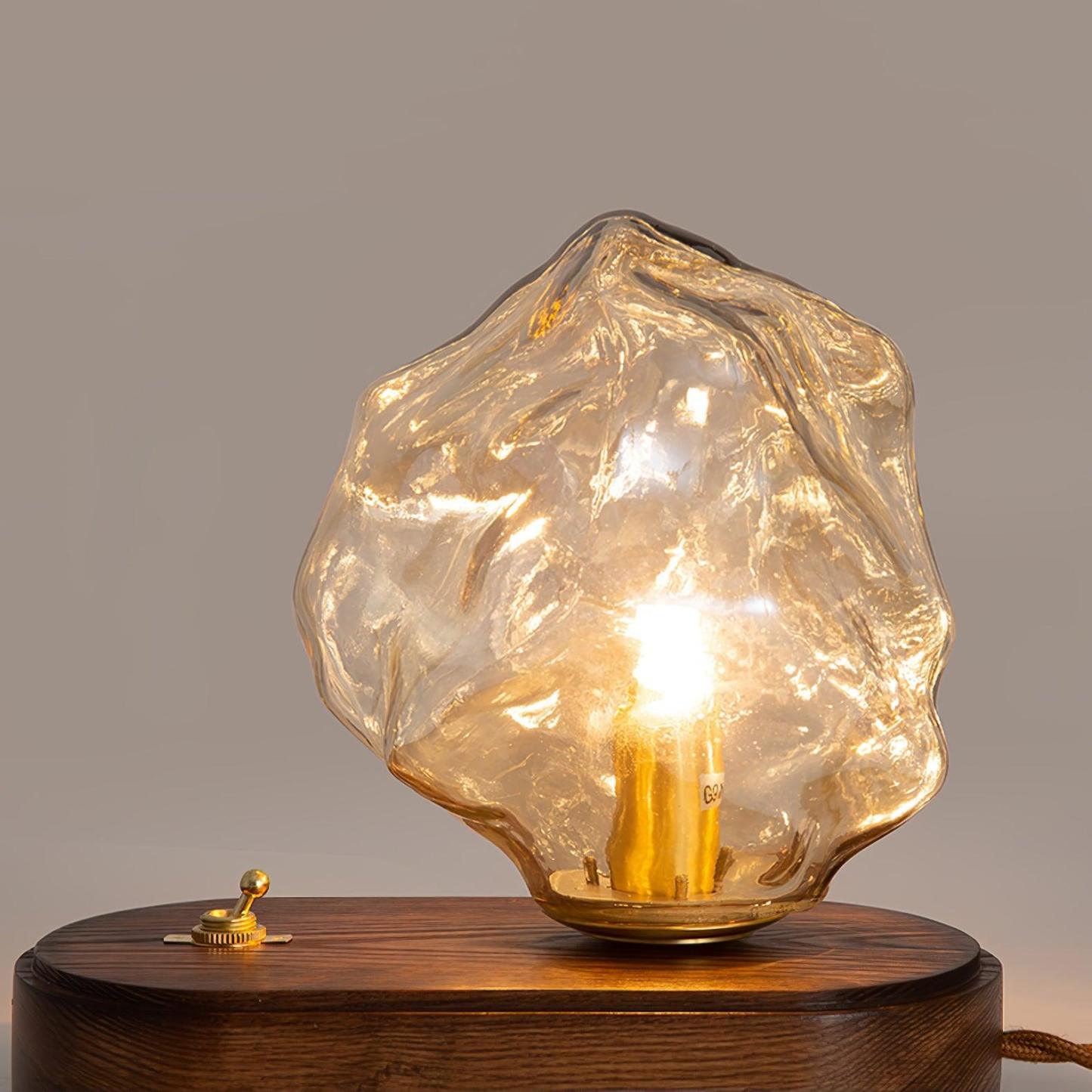 Verona Ice Stone Glass Table Lamp