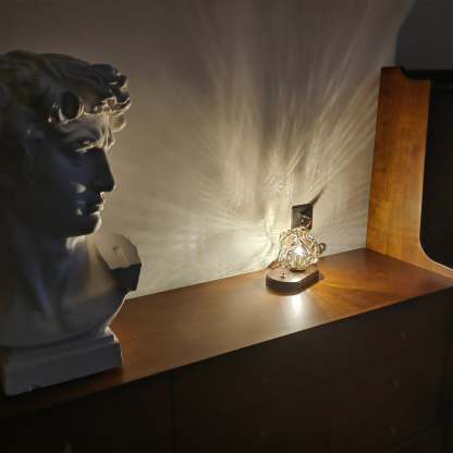 Verona Ice Stone Glass Table Lamp