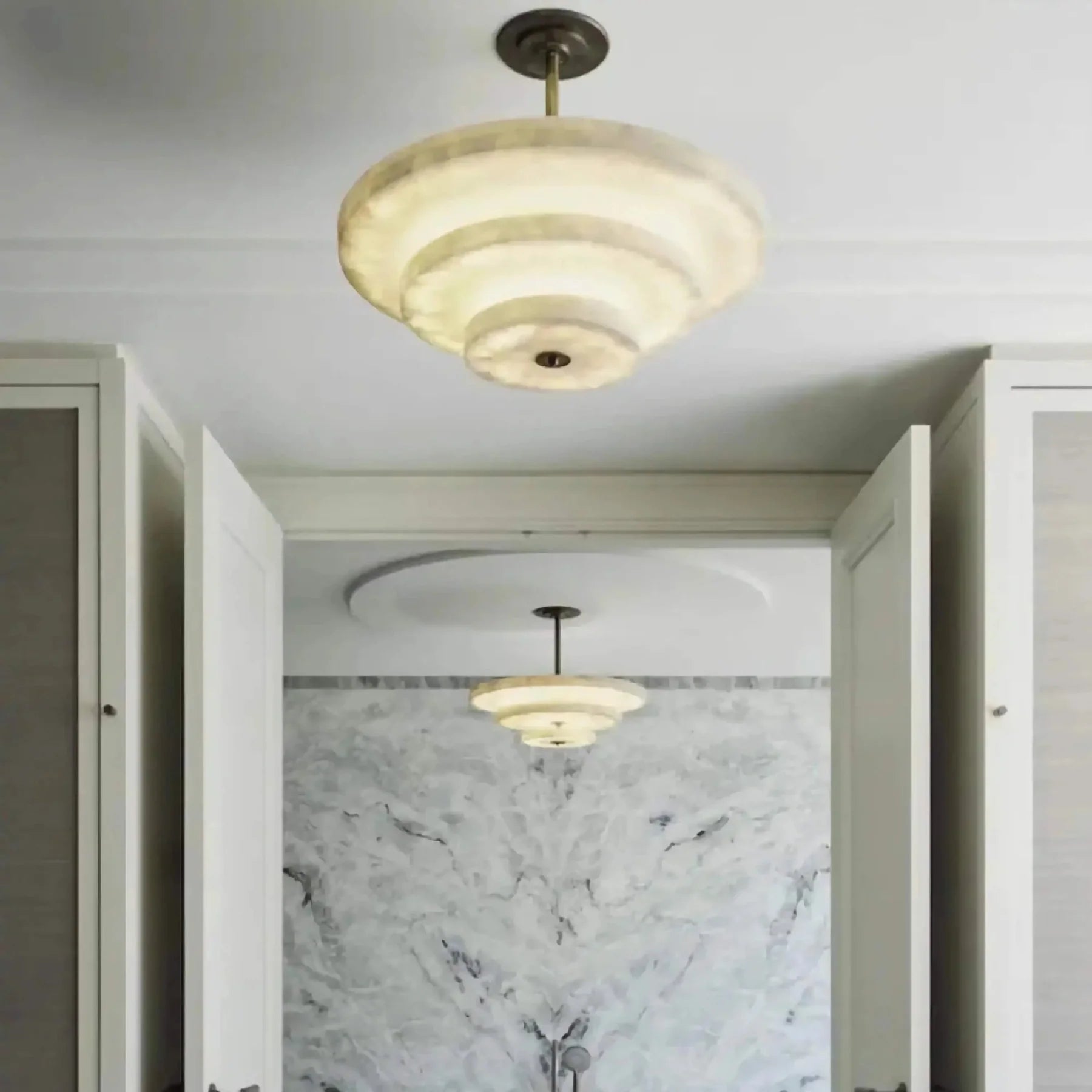Dune Alabaster Tiered Chandelier