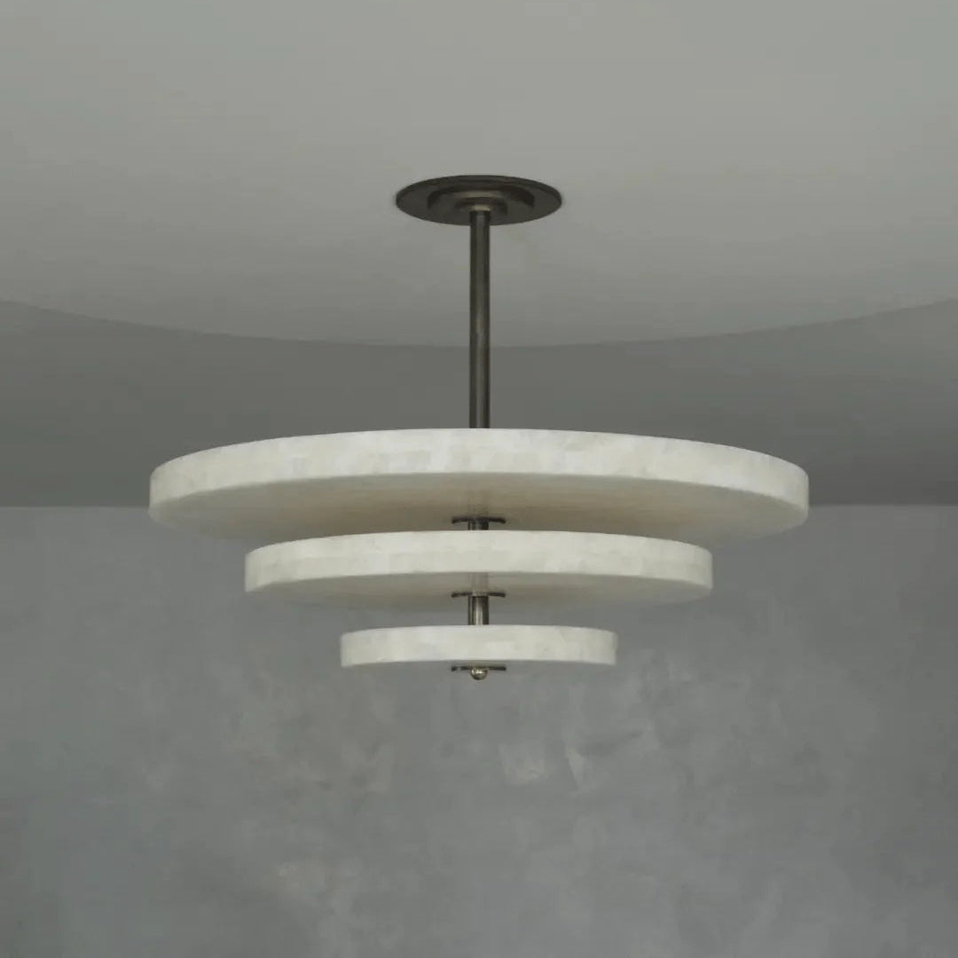 Dune Alabaster Tiered Chandelier