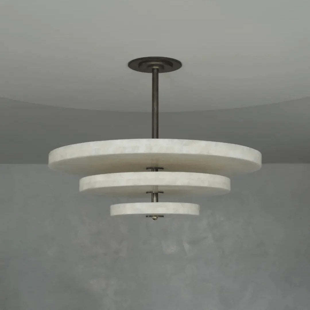 Dune Alabaster Tiered Chandelier