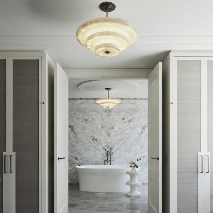 Dune Alabaster Tiered Chandelier