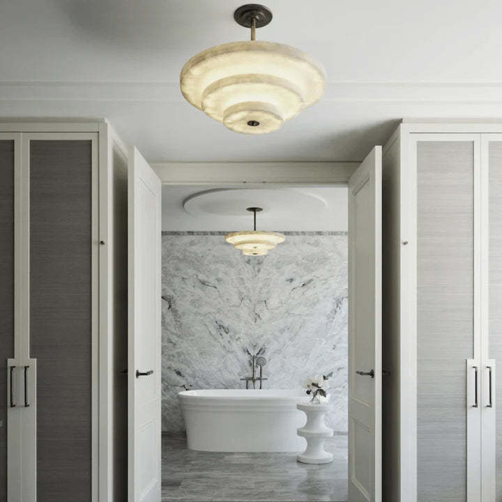 Dune Alabaster Tiered Chandelier