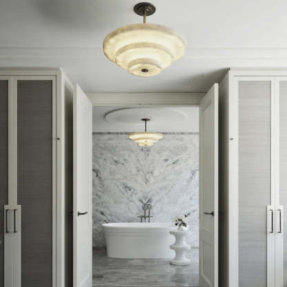 Dune Alabaster Tiered Chandelier