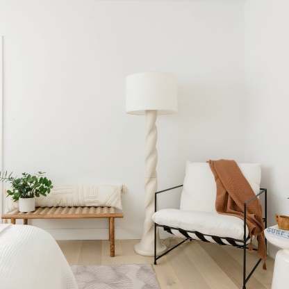 Retro Plaster Spiral Floor Lamp