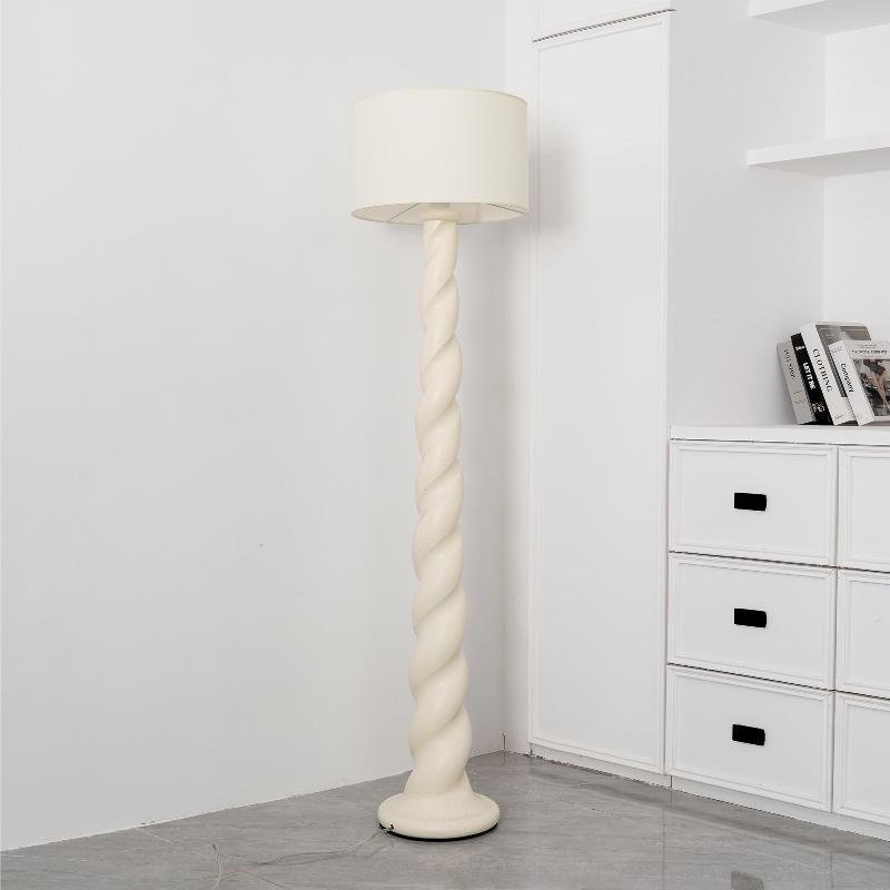 Retro Plaster Spiral Floor Lamp