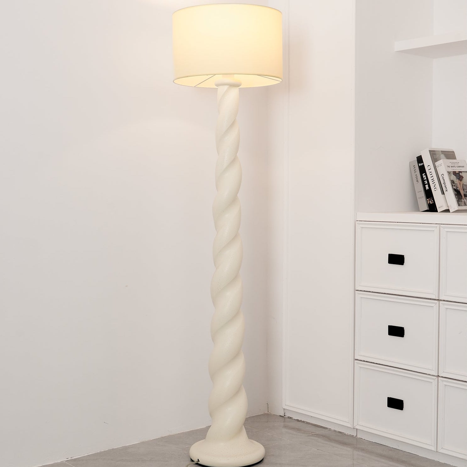 Retro Plaster Spiral Floor Lamp