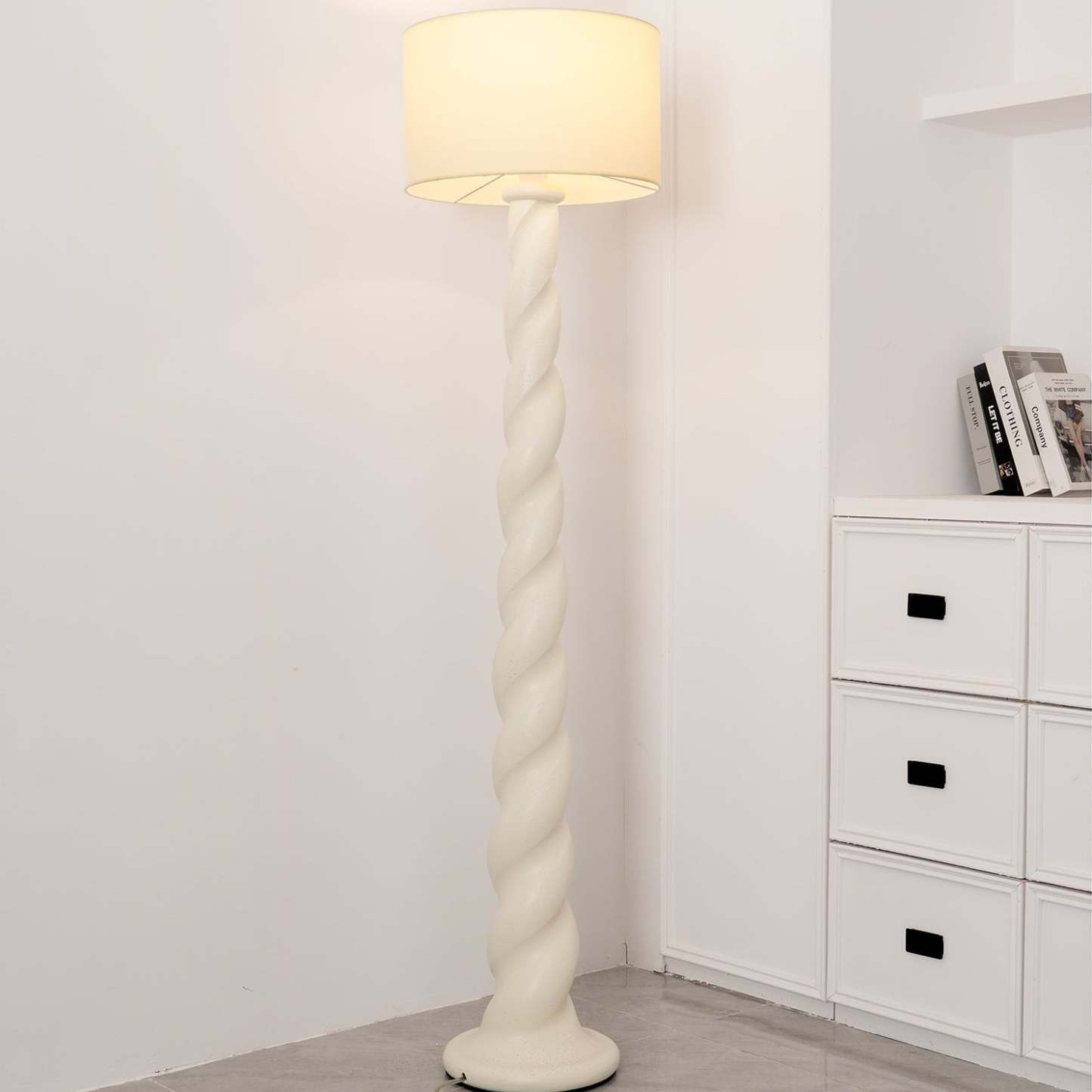 Retro Plaster Spiral Floor Lamp