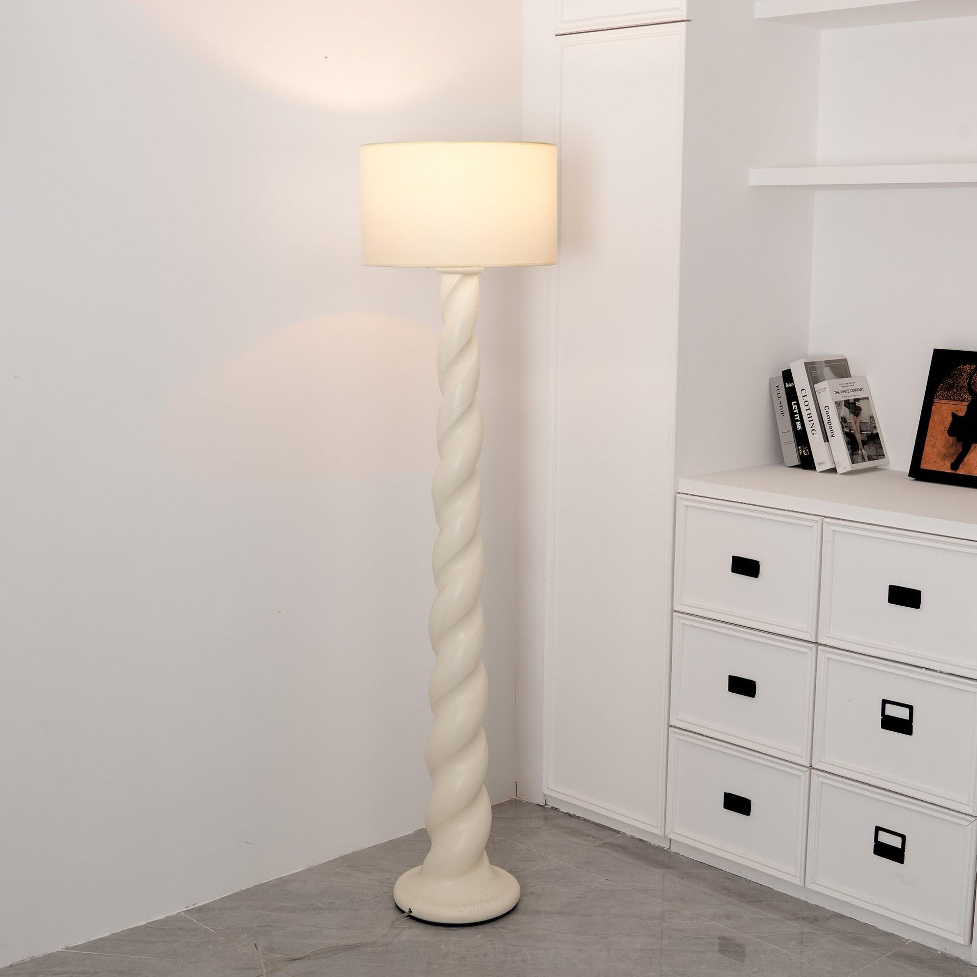 Retro Plaster Spiral Floor Lamp