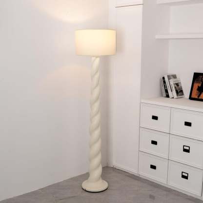Retro Plaster Spiral Floor Lamp