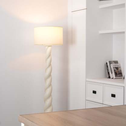 Retro Plaster Spiral Floor Lamp