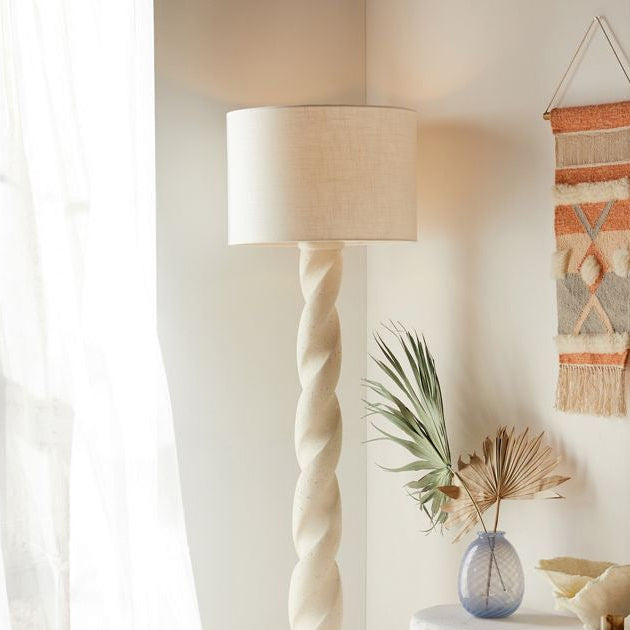 Retro Plaster Spiral Floor Lamp