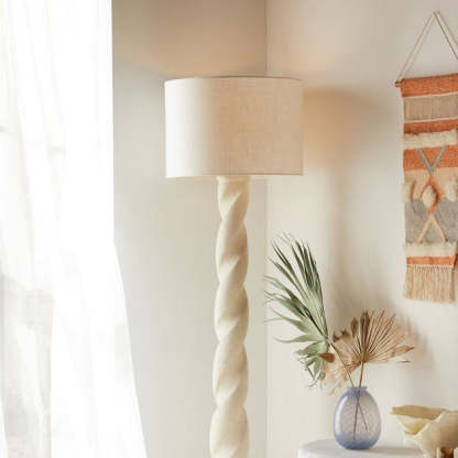 Retro Plaster Spiral Floor Lamp