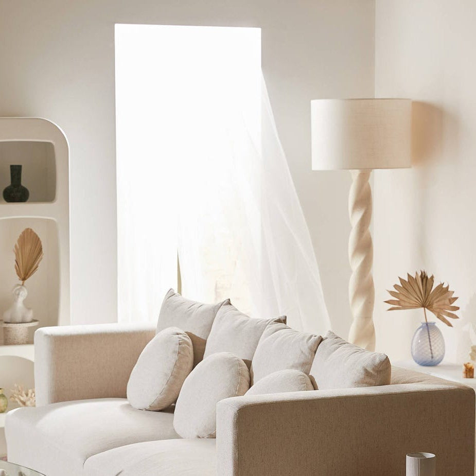 Retro Plaster Spiral Floor Lamp