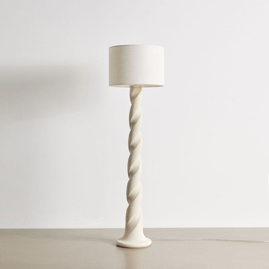 Retro Plaster Spiral Floor Lamp