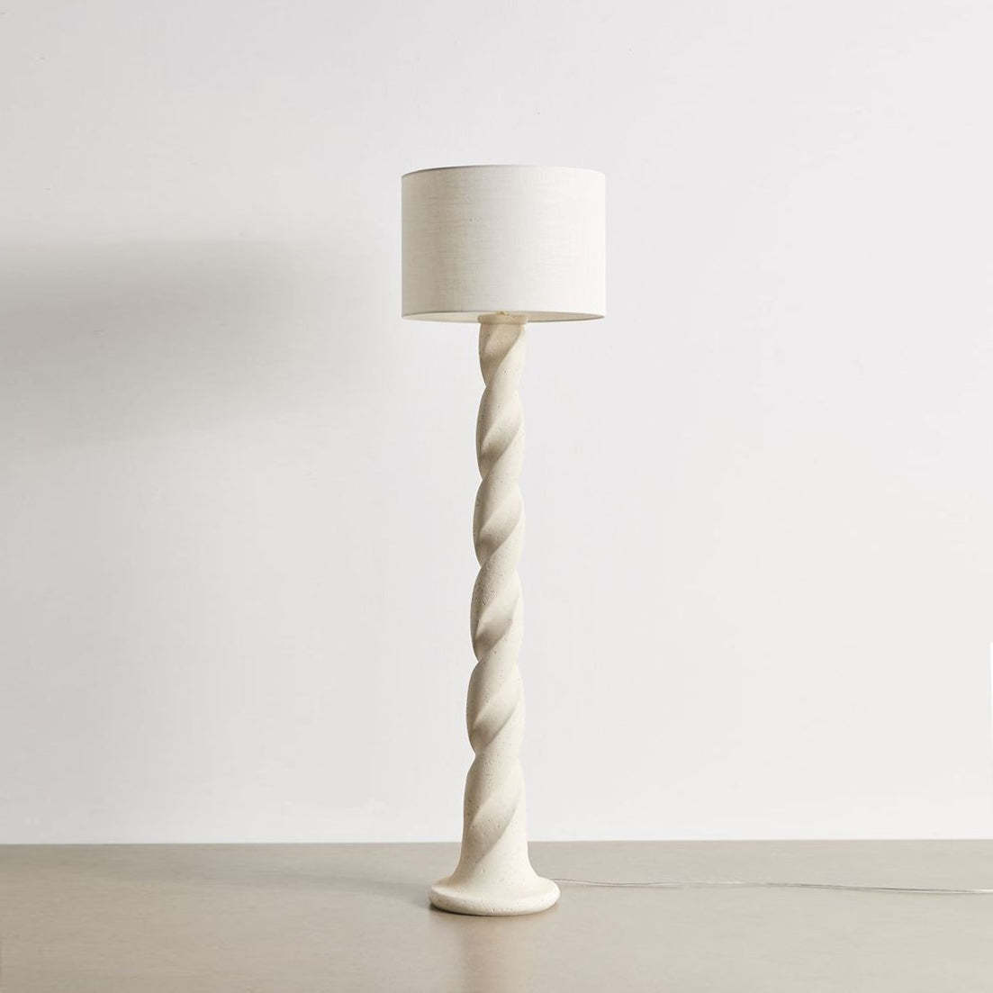 Retro Plaster Spiral Floor Lamp