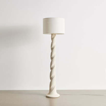 Retro Plaster Spiral Floor Lamp