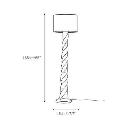 Retro Plaster Spiral Floor Lamp