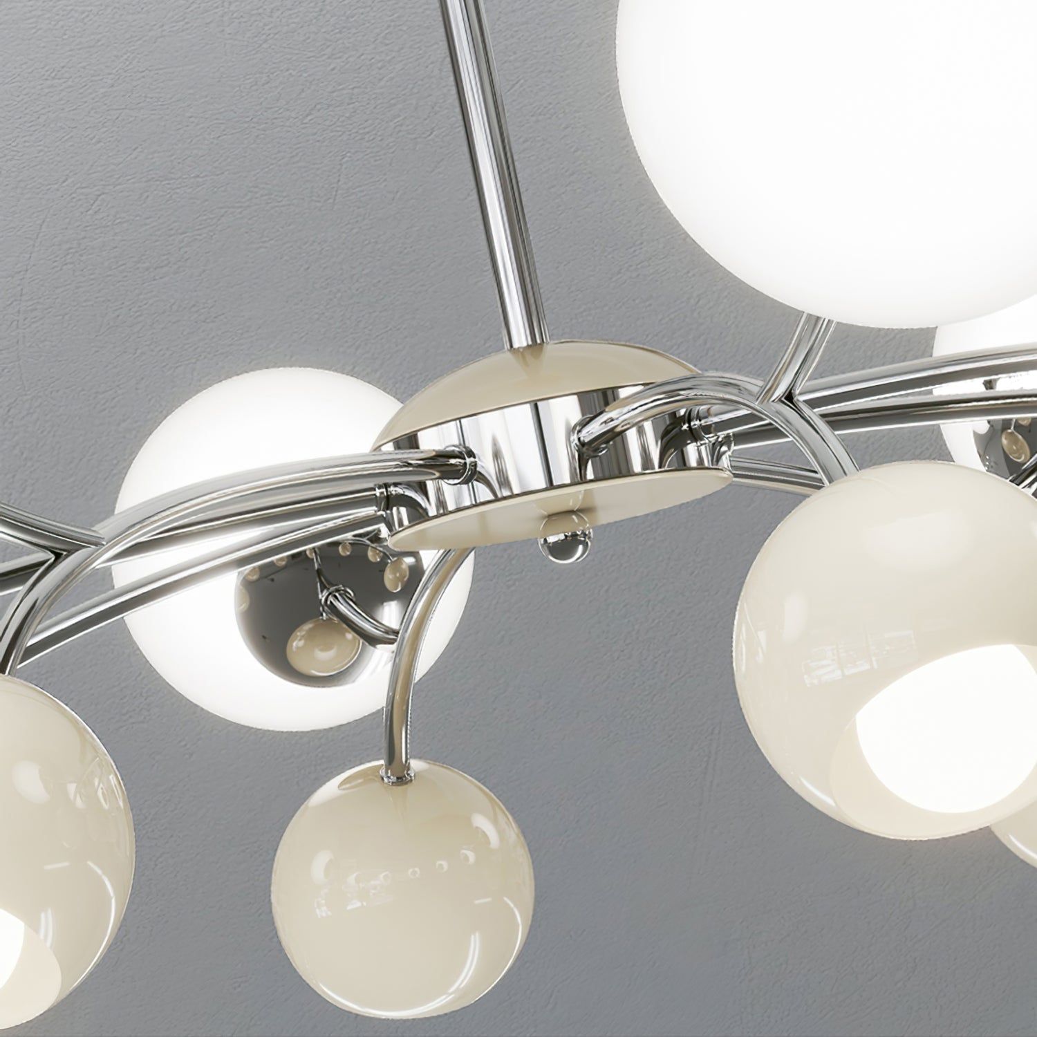 Halo Creamy Globe Chandelier