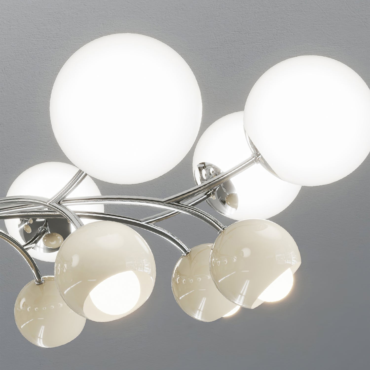 Halo Creamy Globe Chandelier