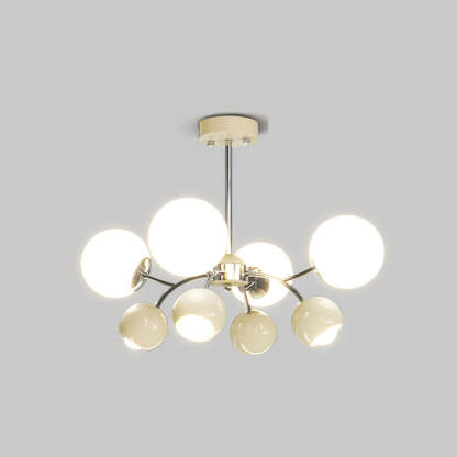 Halo Creamy Globe Chandelier