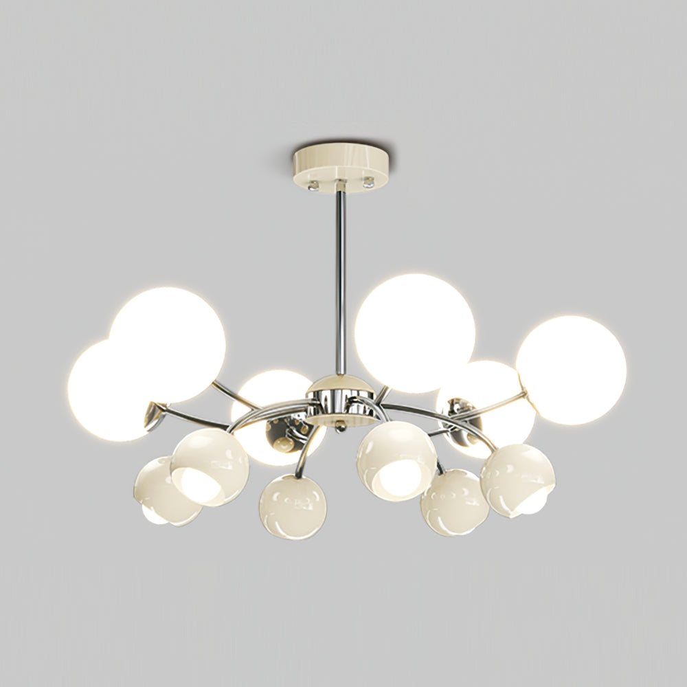 Halo Creamy Globe Chandelier
