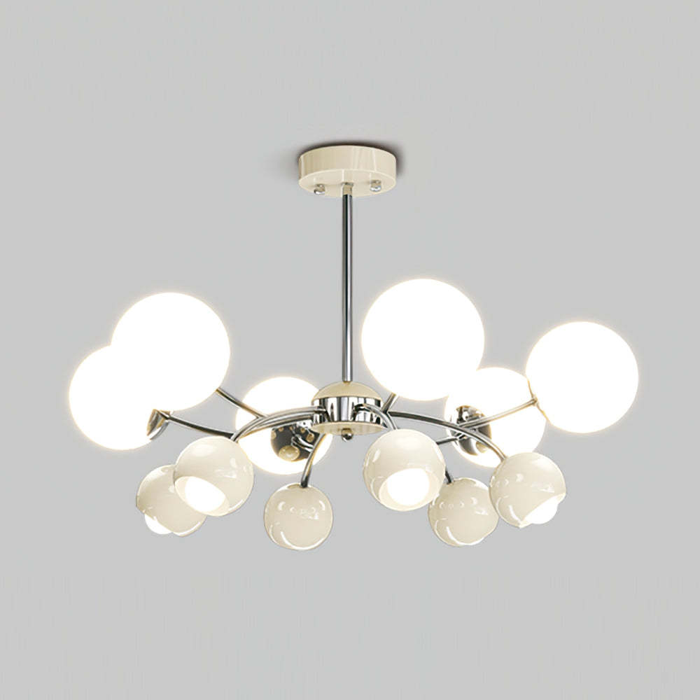 Halo Creamy Globe Chandelier