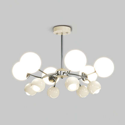 Halo Creamy Globe Chandelier